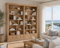 HERALDY (AUSSIE MADE) DOUBLE HIGHLINE BOOKCASE PIGEON PAIRED COLLECTION - ASSORTED COLOURS - STARTING FROM $1799