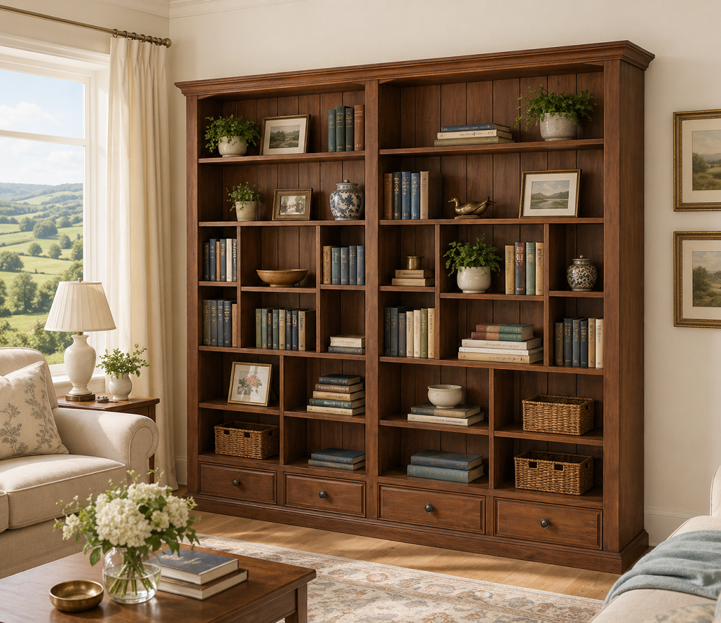 HERALDY (AUSSIE MADE) DOUBLE HIGHLINE BOOKCASE PIGEON PAIRED COLLECTION - ASSORTED COLOURS - STARTING FROM $1799