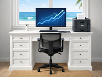 HERMATAGE (AUSSIE MADE) DESK WITH FILING DRAWERS COLLECTION - ASSORTED COLOURS - STARTING FROM $1999
