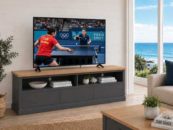 HIGHLAND (AUSSIE MADE) 3 DRAWER TV LOWLINE UNIT COLLECTION - ASSORTED COLOURS - STARTING FROM $1499