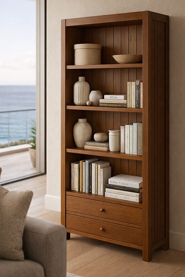 HIGHNESS (AUSSIE MADE) HIGHLINE BOOKCASE WITH 2 DRAWERS - ASSORTED COLOURS - STARTING FROM $899
