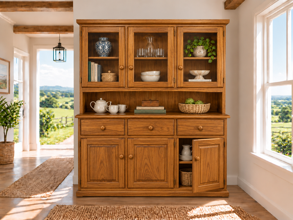HINTERLANE (AUSSIE MADE) 6 DOOR / 3 DRAWER BUFFET & HUTCH (DRESSER) COLLECTION - ASSORTED COLOURS - STARTING FROM $2499