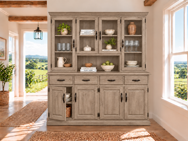 HINTERLANE (AUSSIE MADE) 8 DOOR / 4 DRAWER BUFFET & HUTCH (DRESSER) COLLECTION - ASSORTED COLOURS - STARTING FROM $2999