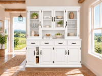 HINTERLANE (AUSSIE MADE) 8 DOOR / 4 DRAWER BUFFET & HUTCH (DRESSER) COLLECTION - ASSORTED COLOURS - STARTING FROM $2999