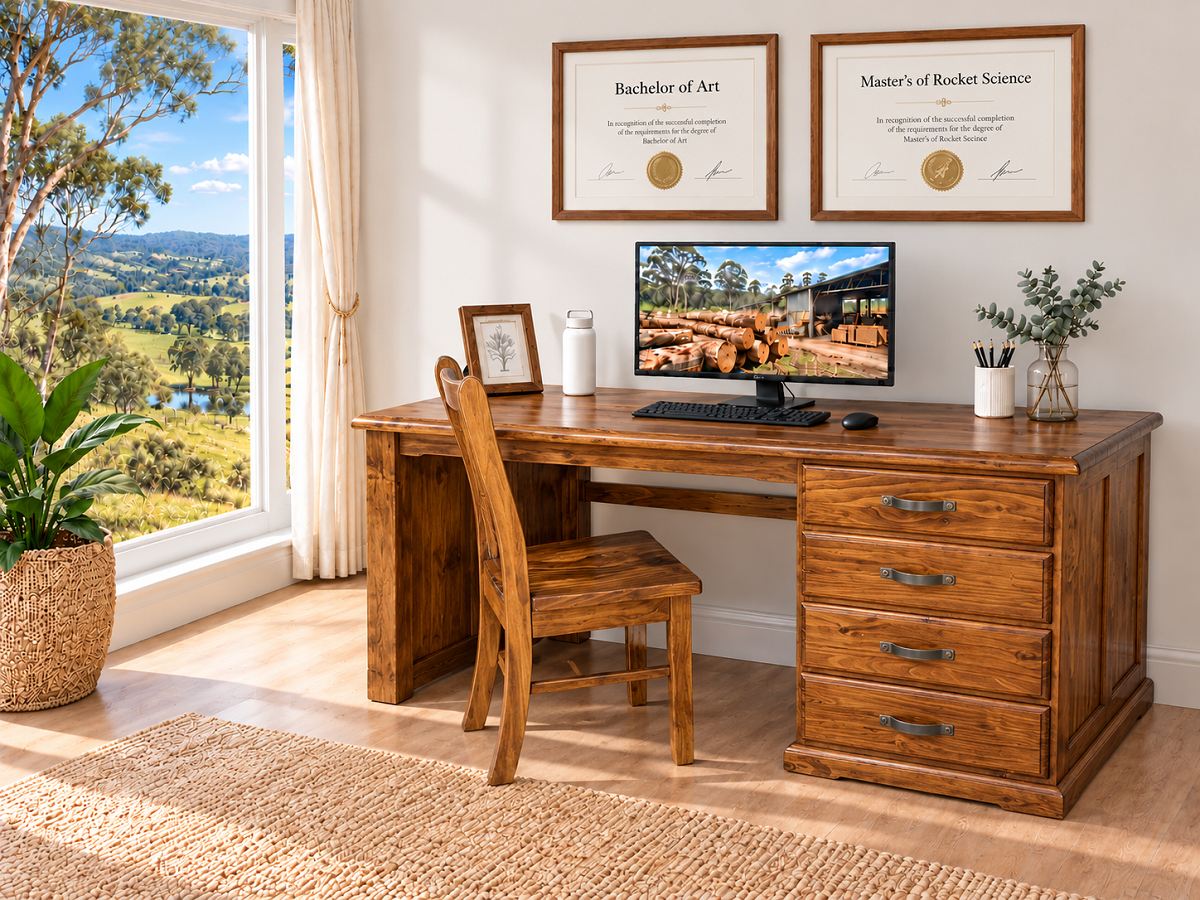 HINTERLANE (AUSSIE MADE) DESK (REVERSIBLE) COLLECTION - ASSORTED COLOURS - STARTING FROM $749