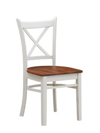 HOBART 5 PIECE ROUND DINING SETTING (1066D) - BURNISH OAK / WHITE
