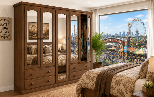 ICEBERGS (AUSSIE MADE) 5 DOOR / 4 DRAWER MIRROR WARDROBE COLLECTION - ASSORTED COLOURS - STARTING FROM $1999