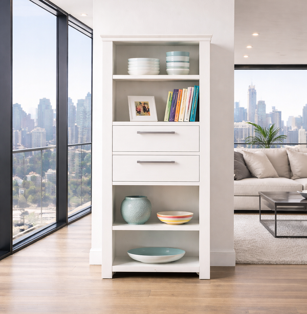 INTRO (AUSSIE MADE) HIGHLINE BOOKCASE 2 DRAWER COLLECTION - ASSORTED COLOURS - STARTING FROM $999