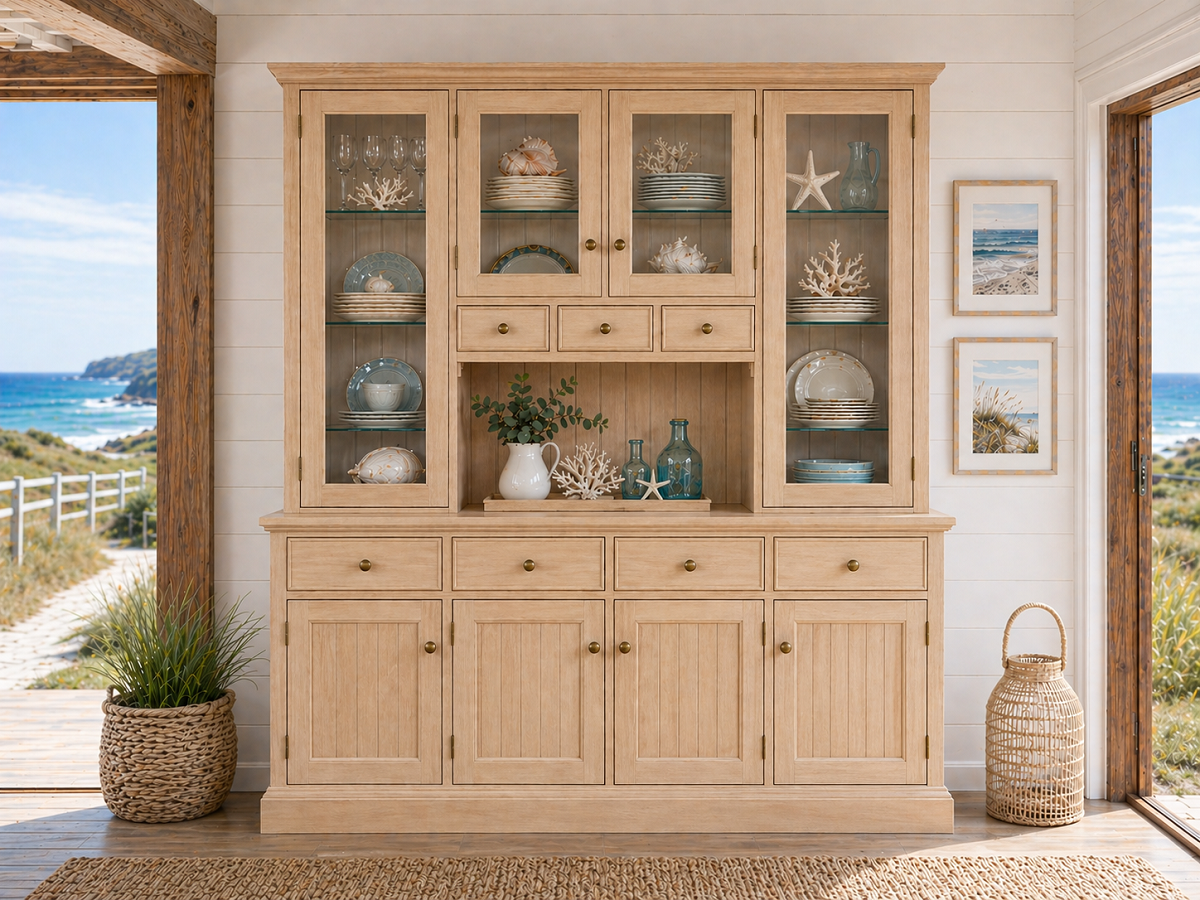 JACOB (AUSSIE MADE) 8 DOOR / 7 DRAWER BUFFET AND HUTCH (DRESSER) COLLECTION - ASSORTED COLOURS - STARTING FROM $2999