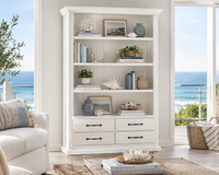 JAMAICA (AUSSIE MADE) HIGHLINE BOOKCASE WITH 4 DRAWERS COLLECTION - ASSORTED COLOURS - STARTING FROM $999