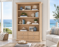 JAMAICA (AUSSIE MADE) HIGHLINE BOOKCASE WITH 4 DRAWERS COLLECTION - ASSORTED COLOURS - STARTING FROM $999