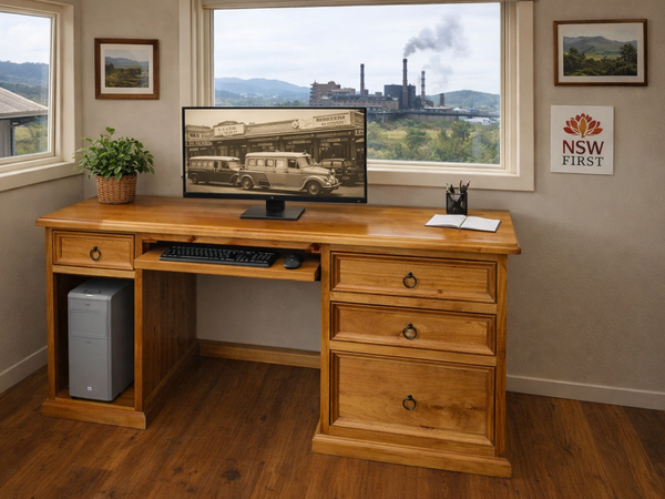 JAMIESON (AUSSIE MADE) TIMBER DESK COLLECTION - ASSORTED COLOURS - STRATING FROM $899