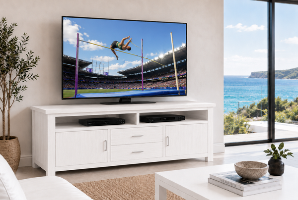 JAYEN (AUSSIE MADE) 2 DOOR / 2 DRAWER TV LOWLINE UNIT COLLECTION - ASSORTED COLOURS - STARTING FROM $1499