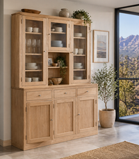 JOE (AUSSIE MADE) 5 DOOR / 3 DRAWER BUFFET & HUTCH (DRESSER) COLLECTION - ASSORTED COLOURS - STARTING FROM $1799