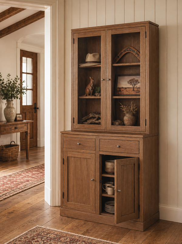 JOE (AUSSIE MADE) 4 DOOR / 2 DRAWER BUFFET & HUTCH (DRESSER) COLLECTION - ASSORTED COLOURS - STARTING FROM $1699