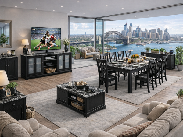 JOE (AUSSIE MADE) MARBLE & TIMBER DINING AND LIVING COLLECTION - ASSORTED COLOURS - STARTING FROM $9999