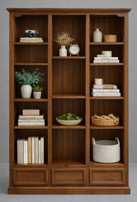 JOSEPH (AUSSIE MADE) HIGHLINE BOOKCASE WITH 2 DRAWERS COLLECTION - ASSORTED COLOURS - STARTING FROM $999