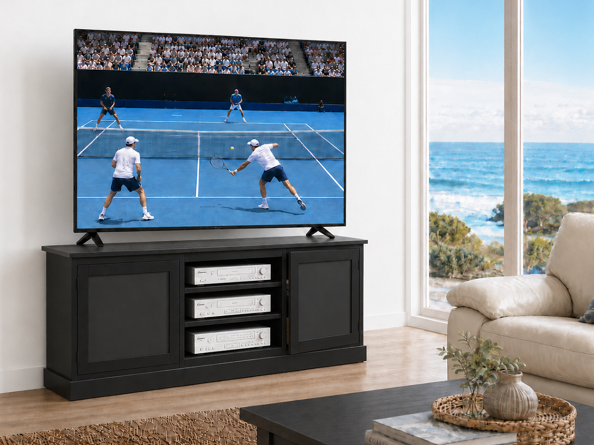 LISBON (AUSSIE MADE) 2 DOOR LOWLINE TV ENTERTAINMENT UNIT COLLECTION - ASSORTED COLOURS - STARTING FROM $1199