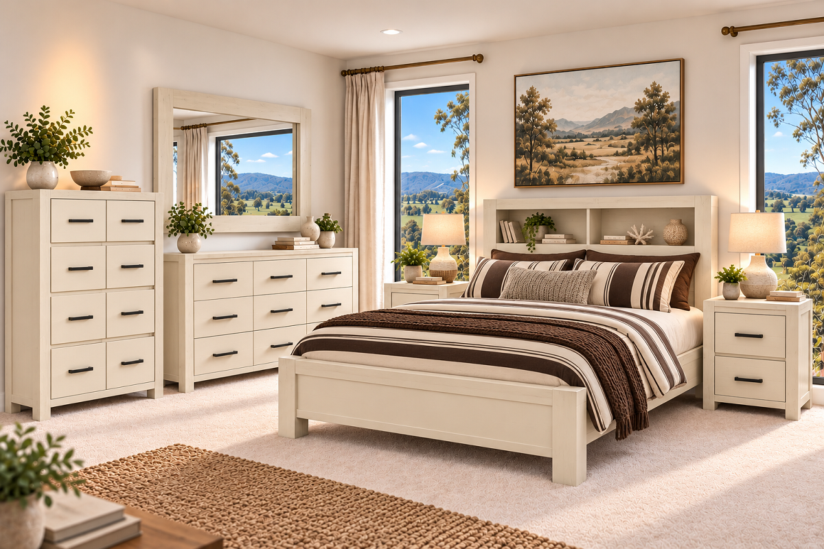 LOFTUS (AUSSIE MADE) BOOKEND BEDROOM COLLECTION - ASSORTED COLOURS - STARTING FROM $1499
