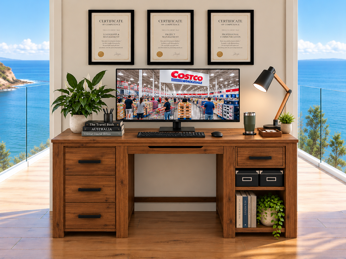 LOFTUS (AUSSIE MADE) 4 DRAWER DESK COLLECTION - ASSORTED COLOURS - STARTING FROM $999