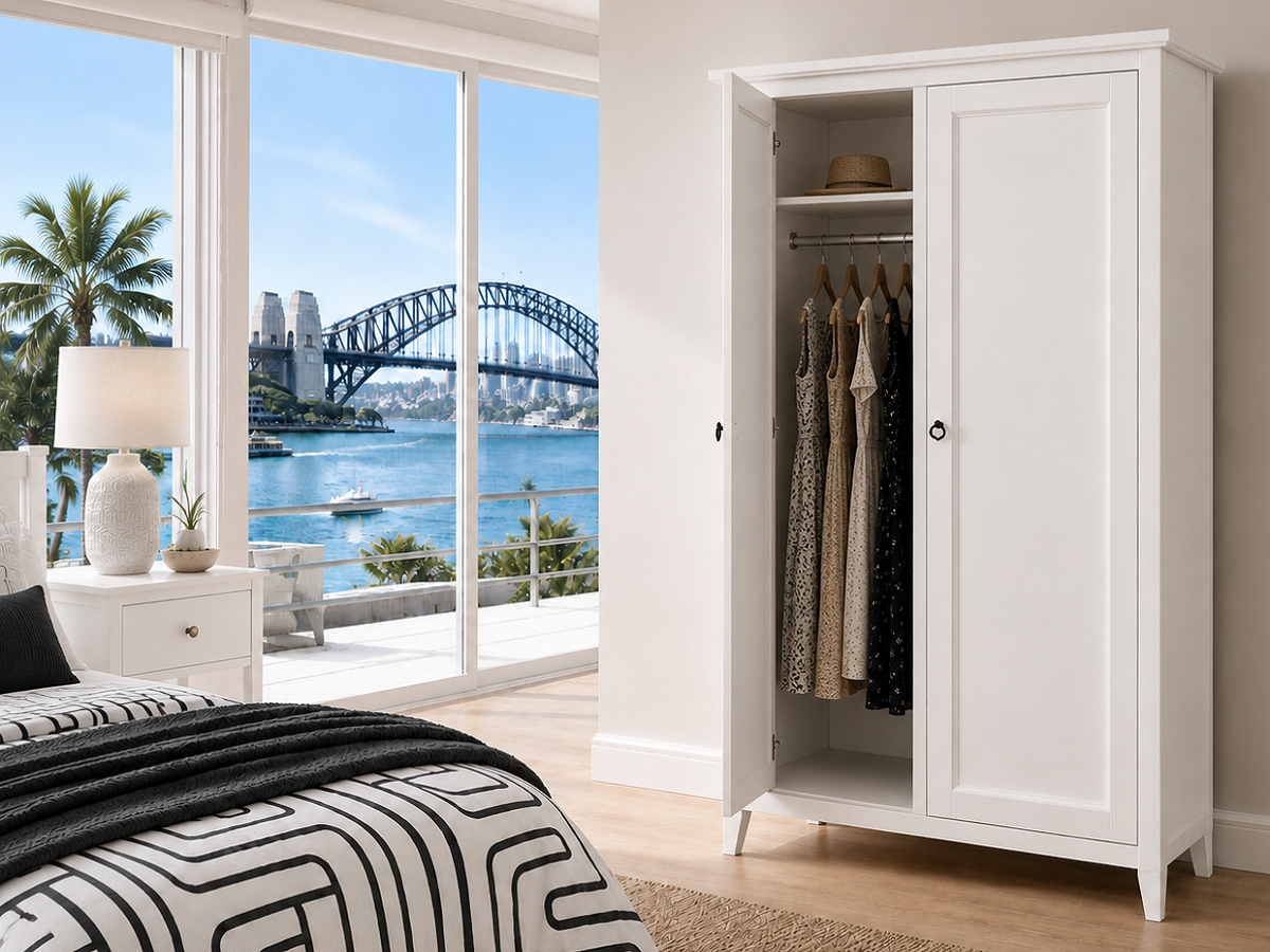 MANILLA (AUSSIE MADE) 2 DOOR WARDROBE COLLECTION - ASSORTED COLOURS - STARTING FROM $999