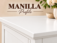 SOLID TIMBER FULL MANILLA 35mm PROFILED TOP - ASSORTED COLOURS