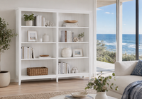 MANILLA (AUSSIE MADE) DOUBLE HIGHLINE BOOKCASE COLLECTION - ASSORTED COLOURS - STARTING FROM $1399