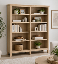 MANILLA (AUSSIE MADE) DOUBLE HIGHLINE BOOKCASE COLLECTION - ASSORTED COLOURS - STARTING FROM $1399