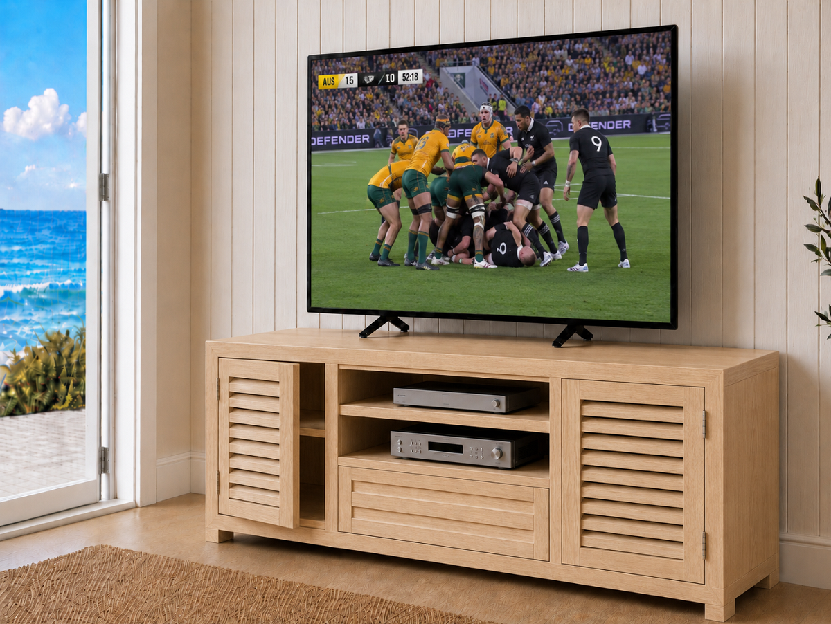 MANLY (AUSSIE MADE) 2 DOOR / 1 DRAWER TV UNIT COLLECTION - ASSORTED COLOURS - STARTING FROM $1499