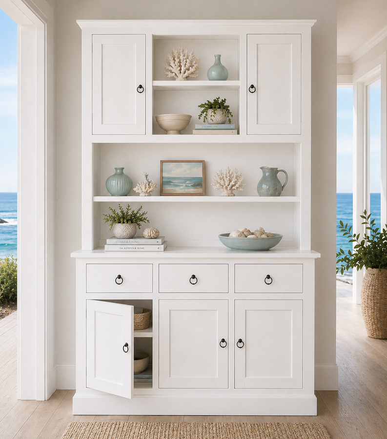 MARISSA (AUSSIE MADE) 5 DOOR / 3 DRAWER BUFFET & HUTCH (DRESSER) COLLECTION - ASSORTED COLOURS - STARTING FROM $1799