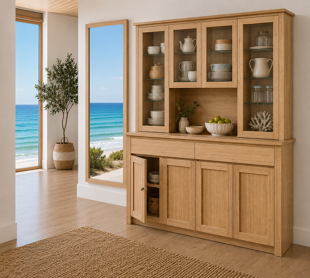 MARLOW (AUSSIE MADE) 8 DOOR / 2 DRAWER BUFFET & HUTCH (DRESSER) COLLECTION - ASSORTED COLOURS - STARTING FROM $2999