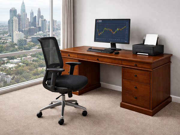 COLONIAL (AUSSIE MADE) 9 DRAWER DESK WITH FILING DRAWERS COLLECTION - ASSORTED COLOURS - STARTING FROM $2249