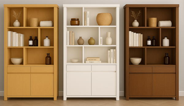 ABBOTSFORD (AUSSIE MADE) HIGHLINE STAGGERED BOOKCASE WITH DOORS COLLECTION - ASSORTED COLOURS - STARTING FROM $1299