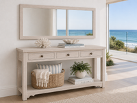 MOSMAN (AUSSIE MADE) HALL / CONSOLE TABLE with MAGAZINE RACK COLLECTION - ASSORTED COLOURS - STARTING FROM $799