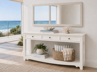 MOSMAN (AUSSIE MADE) HALL / CONSOLE TABLE with MAGAZINE RACK COLLECTION - ASSORTED COLOURS - STARTING FROM $799
