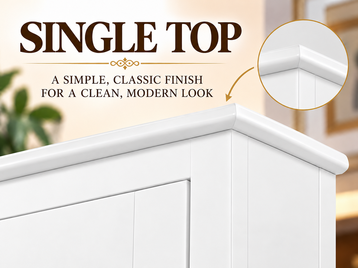 SOLID TIMBER DECORATIVE SINGLE PROFILED TOP - ASSORTED COLOURS