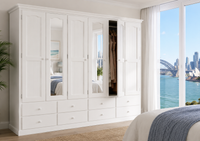 MUDGEE (AUSSIE MADE) 6 DOOR / 8 DRAWER MIRROR WARDROBE COLLECTION - ASSORTED COLOURS - STARTING FROM $2499