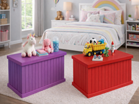 MUDGEE (AUSSIE MADE) KIDS LINED TOP / LINEN SIDES BLANKET BOX COLLECTION  - ASSORTED COLOURS - STARTING FROM $599