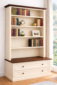 MUDGEE (AUSSIE MADE) HIGHLINE BOOKCASE COMBO with 2 DRAWERS COLLECTION - ASSORTED COLOURS - STARTING FROM $899