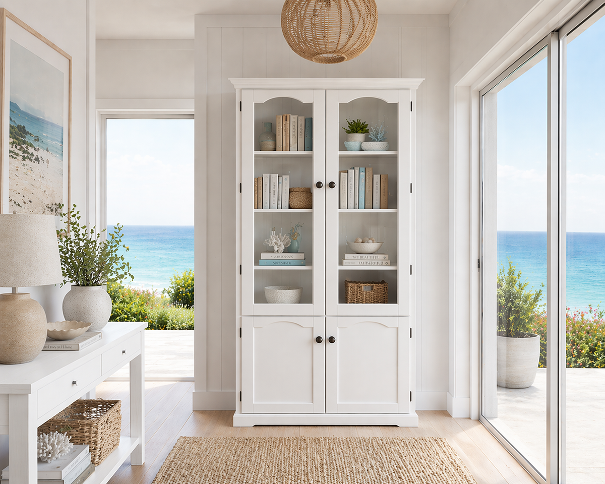 MUDGEE (AUSSIE MADE) 4 DOOR LIBRARY UNIT COLLECTION - ASSORTED COLOURS - STARTING FROM $999