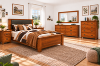 NAPIER (AUSSIE MADE) TIMBER AND FABRIC BEDROOM COLLECTION - ASSORTED FABRIC / COLOURS - STARTING FROM $1999
