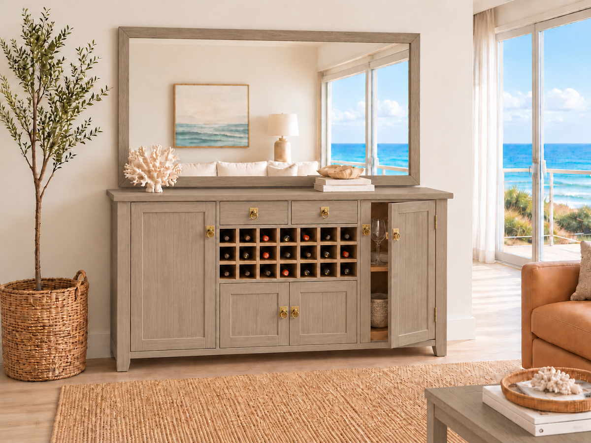 NAPIER (AUSSIE MADE) 4 DOOR / 2 DRAWER / 21 WINE BOTTLE BUFFET COLLECTION - ASSORTED COLOURS - STARTING FROM $2499