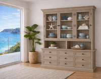 NAPOLIAN (AUSSIE MADE) 3 DOOR / 9 DRAWER BUFFET & HUTCH (DRESSER) COLLECTION - ASSORTED COLOURS - STARTING FROM $2299