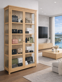 NERIDENE (AUSSIE MADE) 2 DOOR HIGHLINE DISPLAY CABINET COLLECTION - ASSORTED COLOURS - STARTING FROM $1799