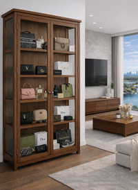 NERIDENE (AUSSIE MADE) 2 DOOR HIGHLINE DISPLAY CABINET COLLECTION - ASSORTED COLOURS - STARTING FROM $1799
