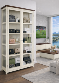 NERIDENE (AUSSIE MADE) 2 DOOR HIGHLINE DISPLAY CABINET COLLECTION - ASSORTED COLOURS - STARTING FROM $1799