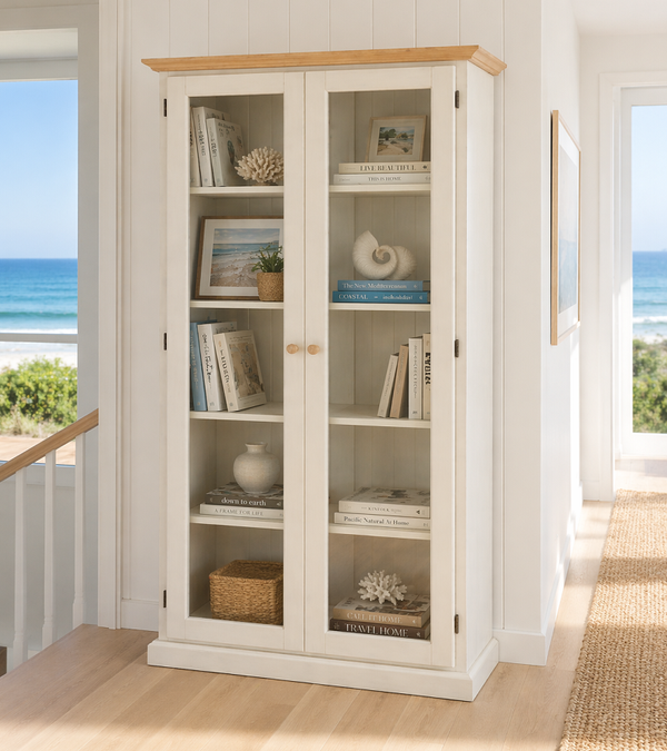 COLONIAL (AUSSIE MADE) 2 DOOR LIBRARY UNIT COLLECTION - ASSORTED COLOURS - STARTING FROM $599