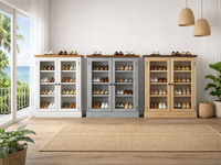 NOOTURE (AUSSIE MADE) 2 DOOR LOWLINE LIBRARY UNIT / SHOE CABINET COLLECTION - ASSORTED COLOURS - STARTING FROM $599