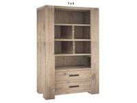 OYSTER BAY (AUSSIE MADE) BOOKSHELF WITH 2 DRAWERS COLLECTION - ASSORTED STAINED COLOURS - STARTING FROM $1199