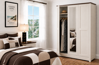 QUINN / OZARK (AUSSIE MADE) 3 DOOR MIRROR WARDROBE COLLECTION - ASSORTED COLOURS - STARTING FROM $1299